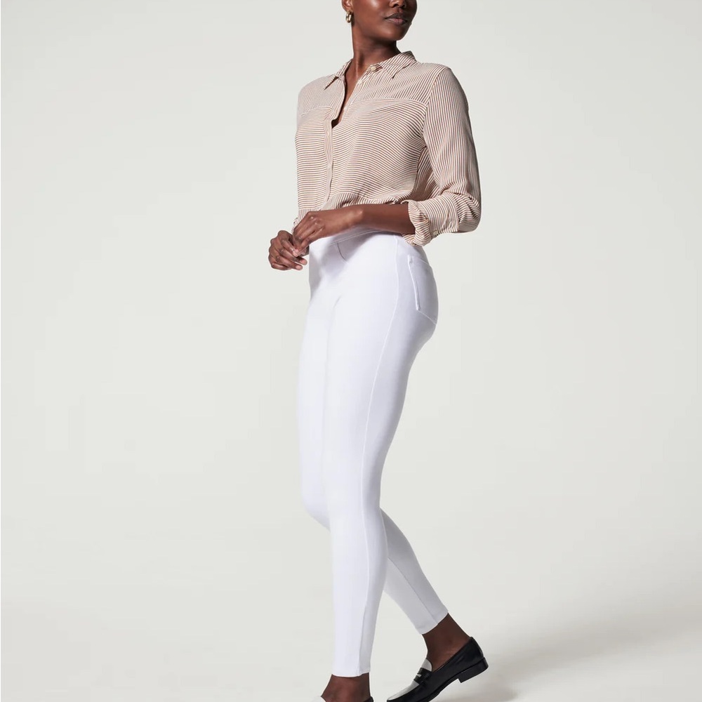 SPANX White Petite Jean-ish Leggings NWT Petite Large